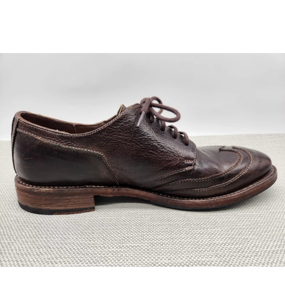 Bed Stu Cobbler Series Men Sz 8 Oxford Wingtip Brown Leather Vegetable Tanned - Picture 4 of 14